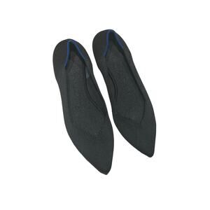 Black Pointy Rothy’s Flats Size W 6.5